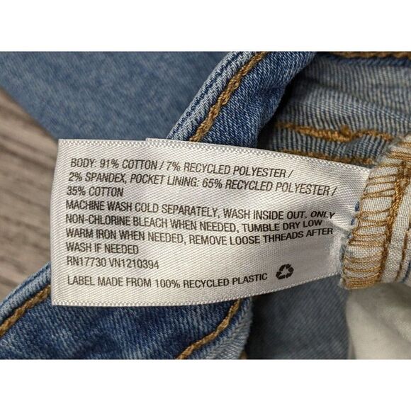 (3/$35) Universal Thread Size 00 / 24 R Cuffed Distressed Mid Rise Skinny Jeans - Picture 6 of 11